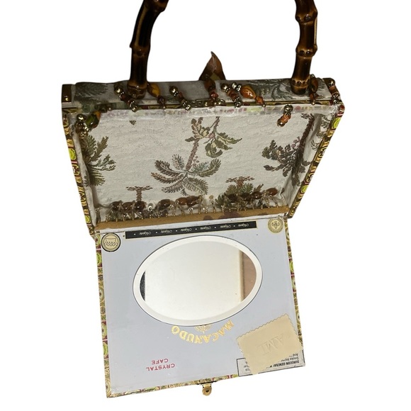 2 for $25 Cigar box white green yellow ladies purse handmade - Picture 3 of 3